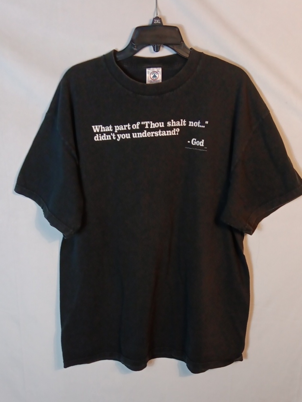 Delta Black Short Sleeve Tee with White Text Graphic